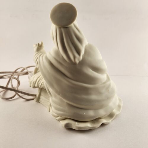 Porcelain Lighted Madonna and Baby Santa's Chimney Sweets Switch Cord and Bulb