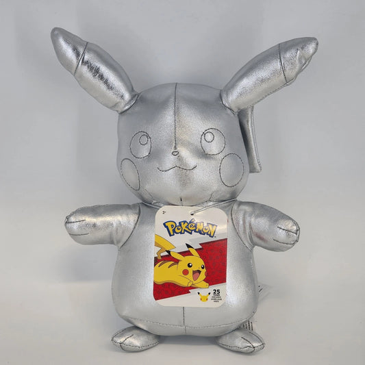 Silver Pikachu Plush 8" Pokémon Celebration 25th Anniversary GameStop Excl NWT