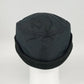 Black Quilted Winter Hat Ear Flap Insulated Ski Cap Outdoor Sports USA Made
