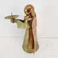 Christmas Angel Candle Holder Figurine 6" Copper Bronze Finish Spiked Candle