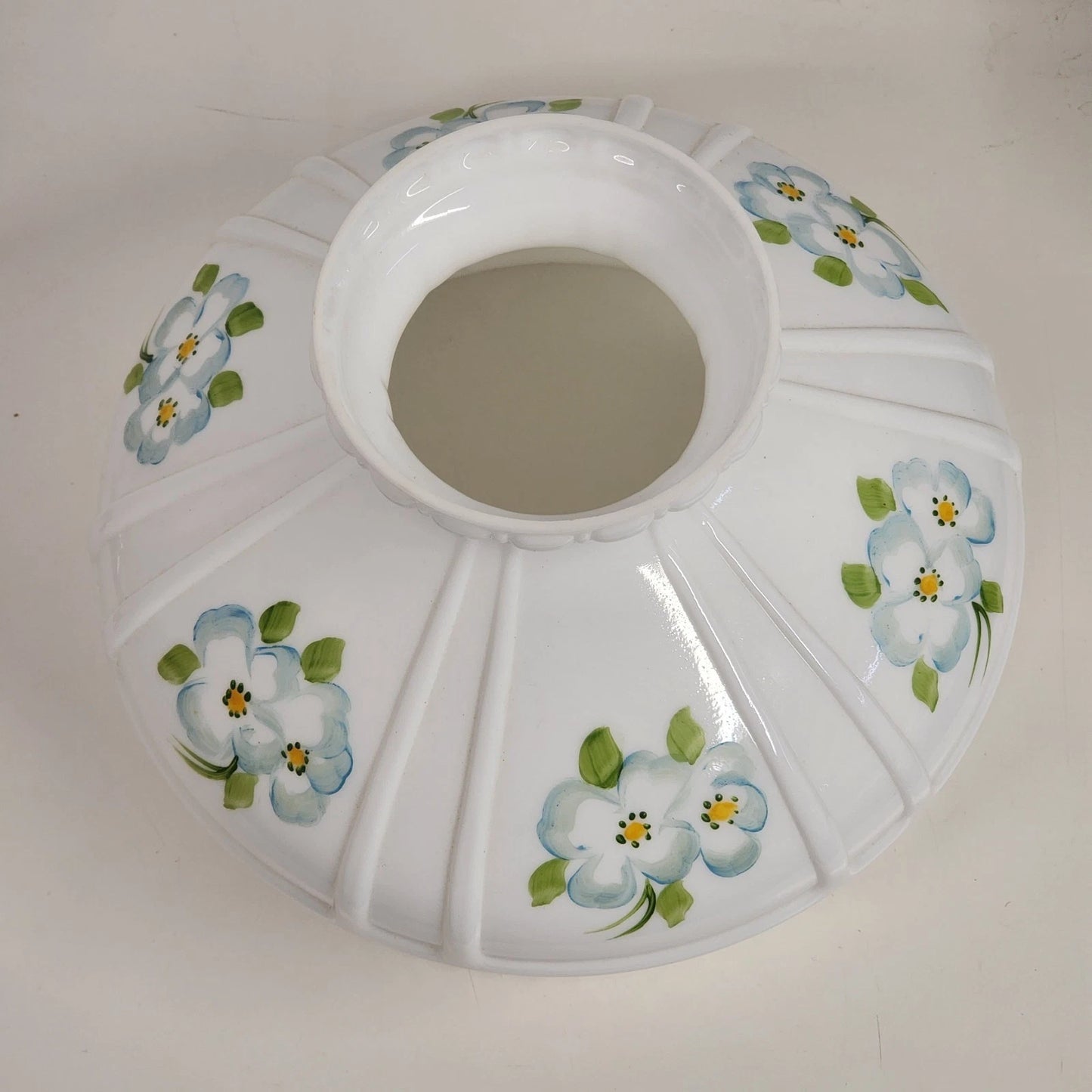 Aladdin Kerosene-Electric Mantle Lamp Solid Brass Crystal Dogwood Glass Shade