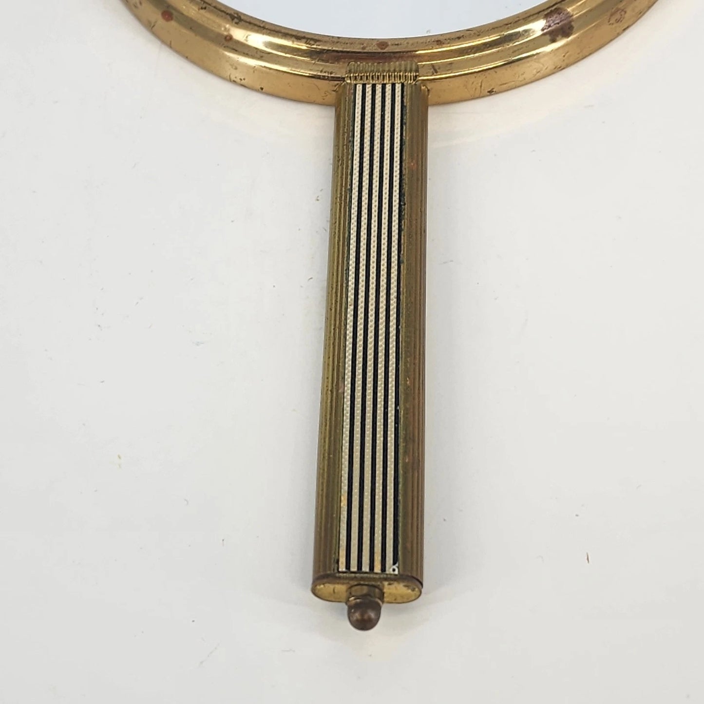 French Marie Antoinette Hand Mirror 1920s Double Sided 10in