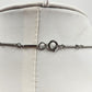 Silver Tone Bar & Link Chain with Three Oval Silver Tone Beads 12" Spring Ring
