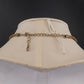 Linea Pele Brushed Gold Teardrop Pendant Necklace With Multi Strand Brown Cord