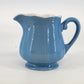 Linda Ironstone 4008 Creamer Pottery Delphite Blue 10 oz Japan Boho Vintage