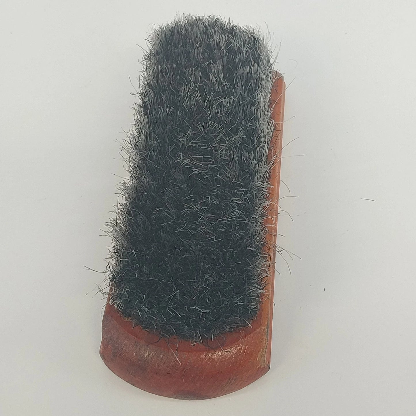 National Shoe Polisher No. 70 Wood Black Horsehair Shine Brush 6¾" USA Vintage