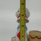 Jasco Christmas Luvkins Mrs Claus Candle Holder Knitting Cat Porcelain 1978 Vtg