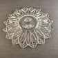 11" Round Tidbit Tray Platter Petal Pattern Scalloped Federal Glass Vintage