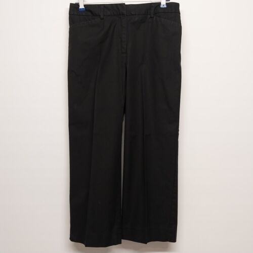 Charter Club Women's Black Capri Pants Size 4 Straight Leg Stretch Cotton Blend