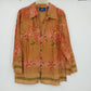 JH Collectibles Floral Button Front Blouse Collared Long Sleeve Medium Women's