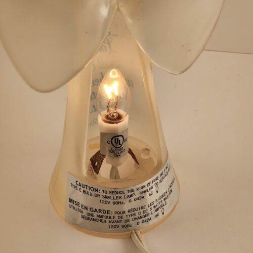 Avon Angel Accent Lamp Blessed Gift Collection Clear w Blue 9.5"T Isaiah 60:19