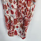 Women's Boho Embroidered Crop Top Medium White Floral Blouse