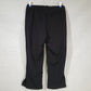 Women Chef Capri Small Black Knit Pull On Fame Fabrics Elastic Waist 28"W x 22"I
