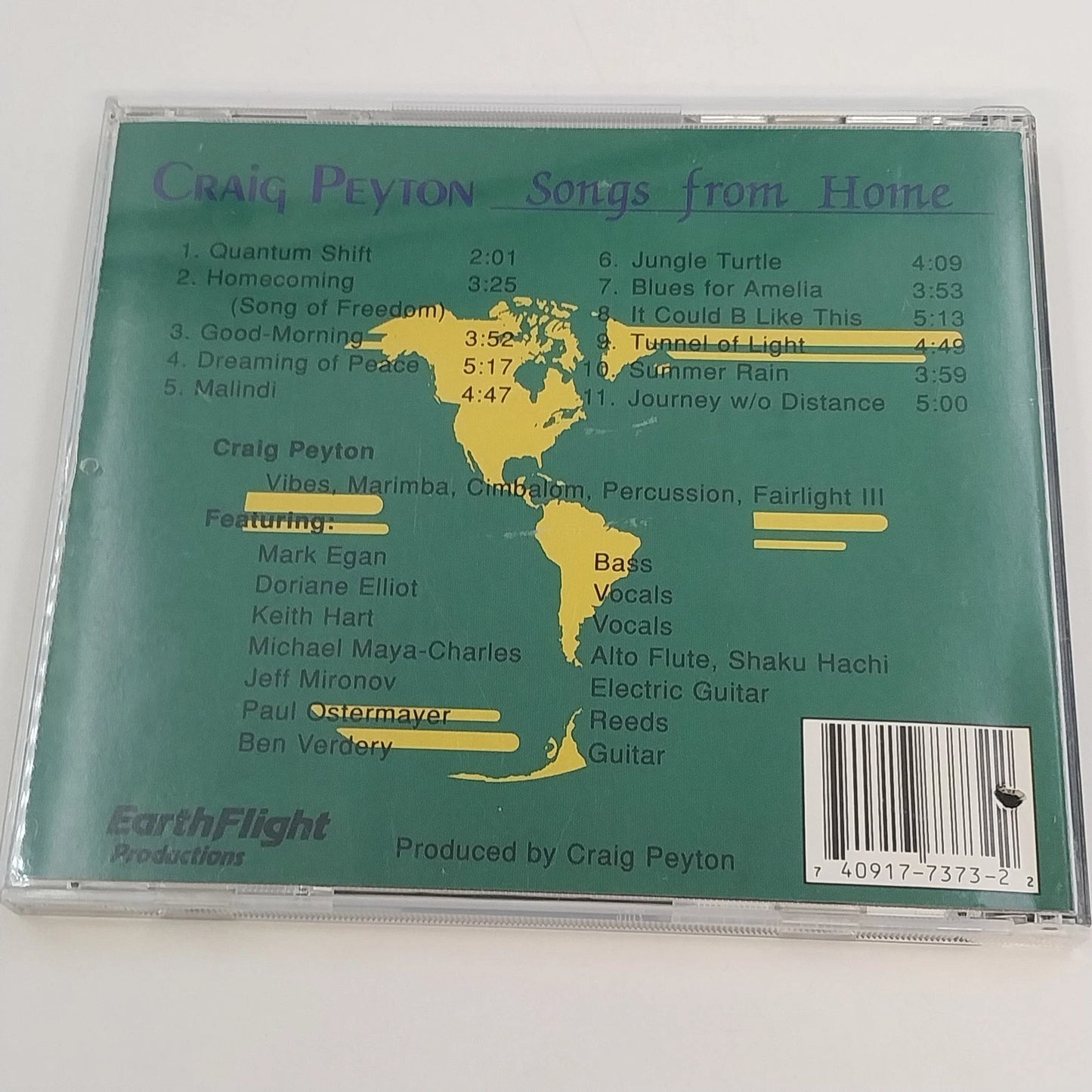 Craig Peyton 5 CD Emotional Velocity Lifeline Song From Home Web Tropical Escape