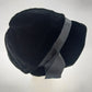 Black Deluxe Velour Cloche Hat Peachbloom w Grosgrain Ribbon Bow Band Polyester
