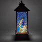 Roman Holy Family Nativity Christmas Printed Lantern 10.5" Battery Operated LED