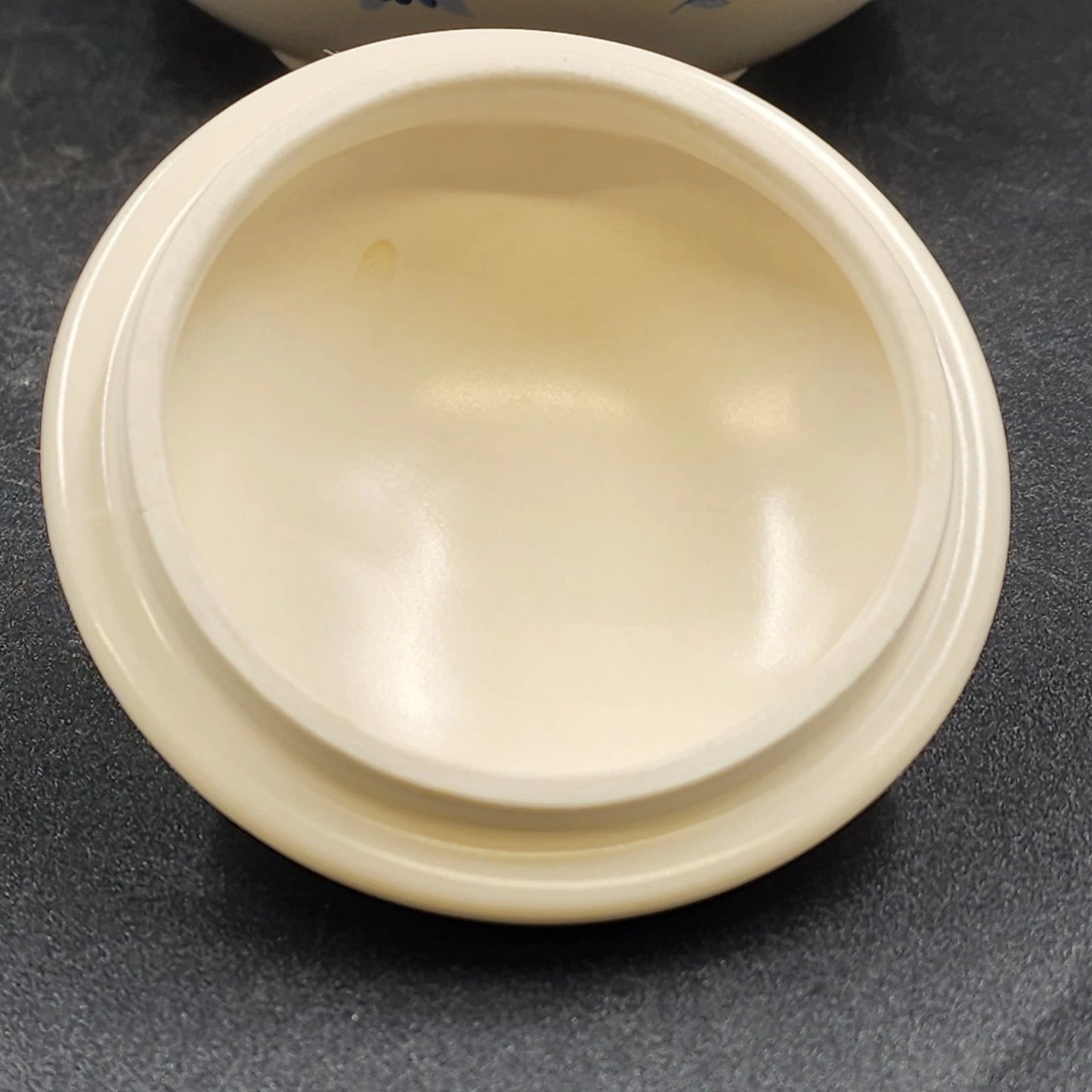 Somerset Garden Lidded Urn Bowl Crowning Touch Twin Handles 6" Blue Floral