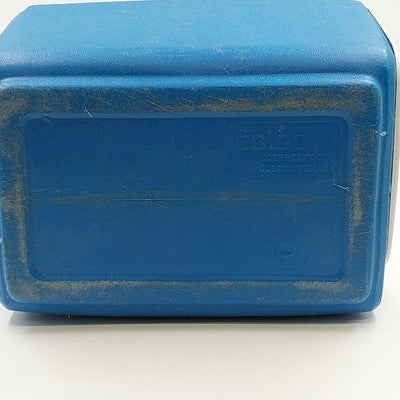 Igloo Blue & White Playmate Cooler Large with Sliding Lid Ice Chest 14" Vtg 1986