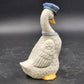 Enesco Policeman White Duck Goose Figurine 7" w Cap & Tie Porcelain 1986 Mexico