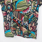 Laura Ashley Women's Blouse Multicolor Abstract Floral Print V Neck Top M