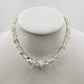 Chocker Necklace 6" Nylon Chain with Faceted Iridescent Glass Beads Adjustable