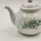 Corelle Callaway Teapot White Green Floral Swirl Corning Ware 7"x10"
