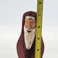 Wood Carved Pencil Santa Figurine Hand Painted Decor 7" 1995 Artist Signed GVW
