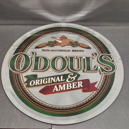 O'Doul's Original & Amber Non Alcoholic Brews Oval Mirrored Sign 22"w x 28"h NOS