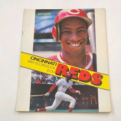 Cincinnati Reds 1984 Scorebook vs. Houston Astros Eddie Milner Cover Unscored