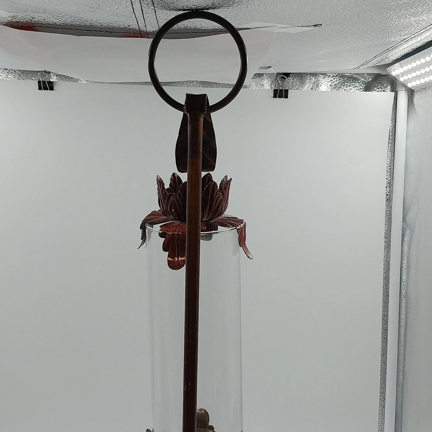 Red Cast Iron Rabbit Votive Candle Holders Chimney Wall Sconces 23" Vintage