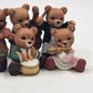 Homco Collections No 1422 Set of 6 Symphony Orchestra Musical Teddy Bears Vtg