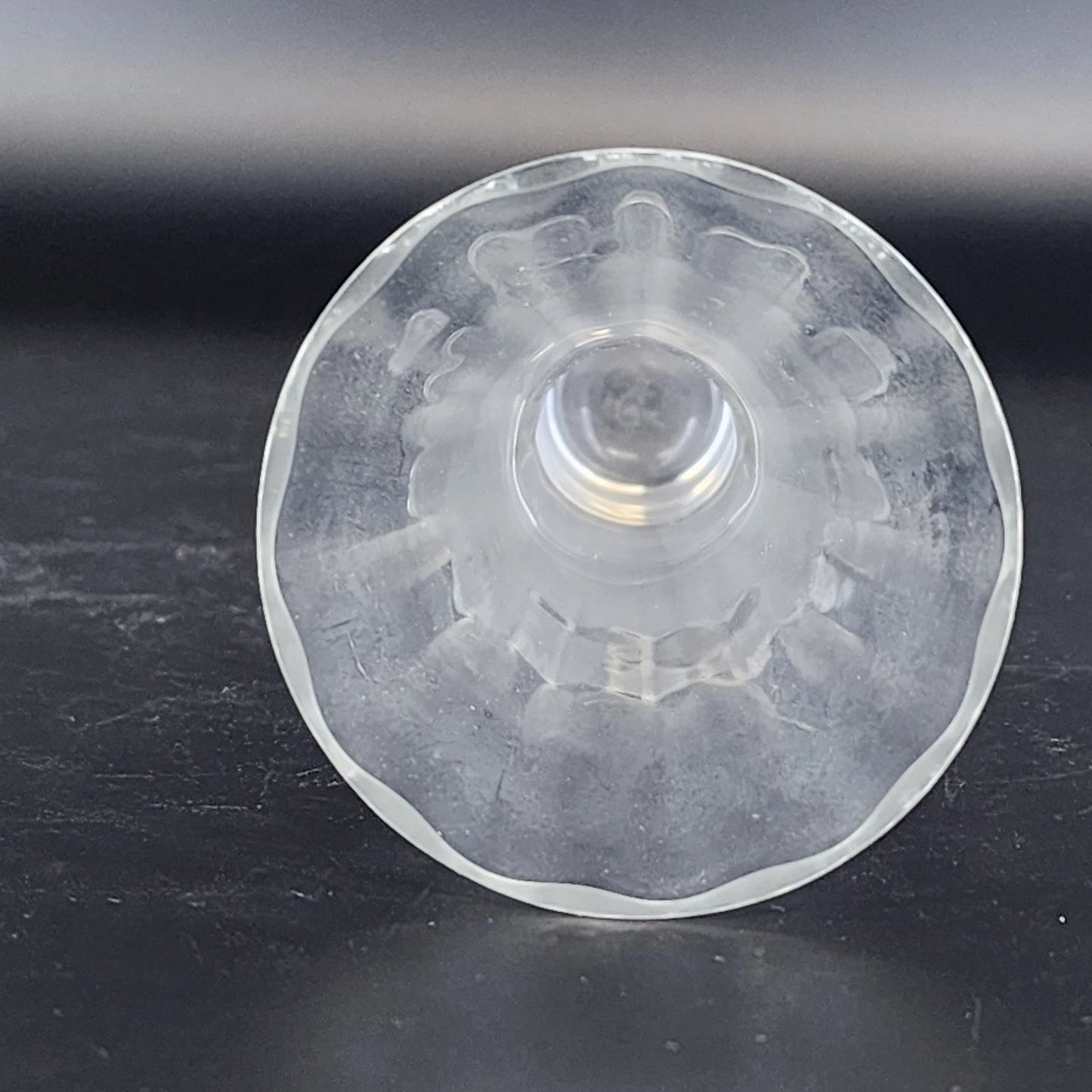 Vintage Lenox Optika Full Lead Crystal Bud Vase Clear Swirl 7 Inch