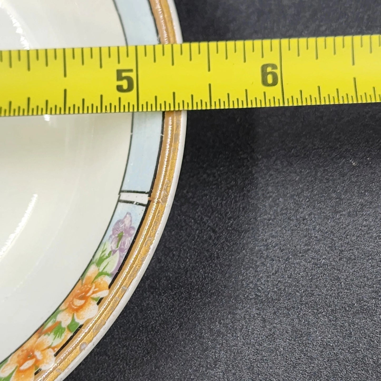 6 Nebraska Blue Fruit Berry Bowls England Blue Rim Flower Accent J&G Meakin