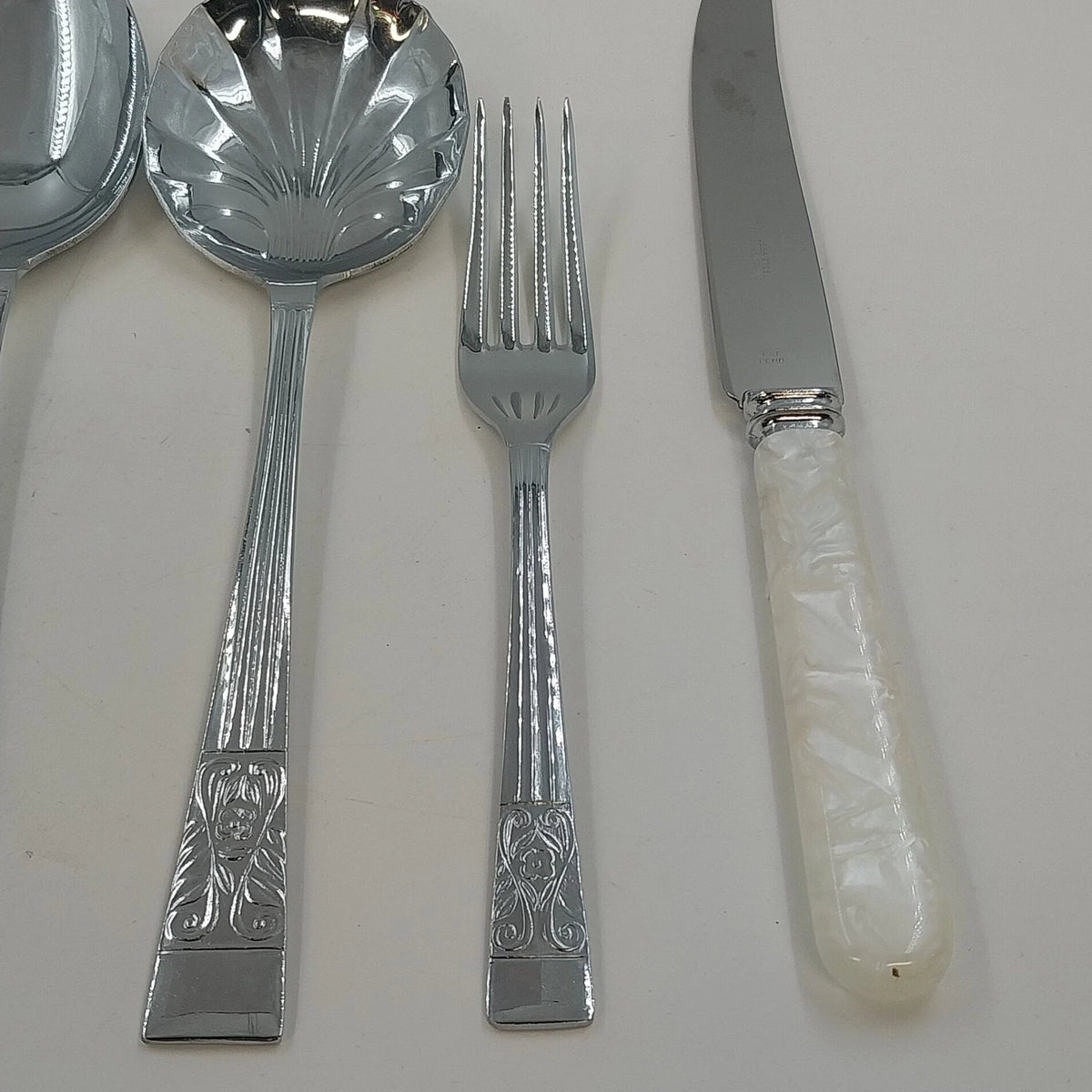 Bilchrome Sheffield 45 Pc Stainless Silver Flatware Set Service 6" Case England