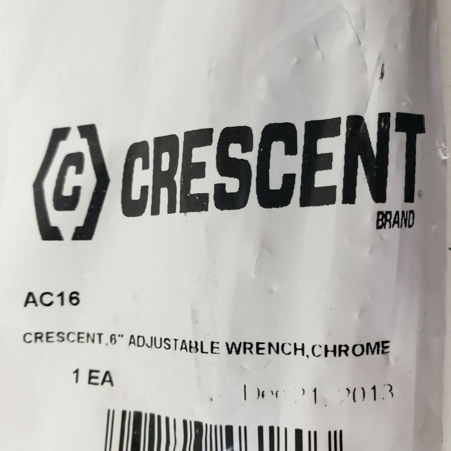 Crescent Brand Wrench Chrome Adjustable 6" Long AC16 Tools 1" Wide Throat