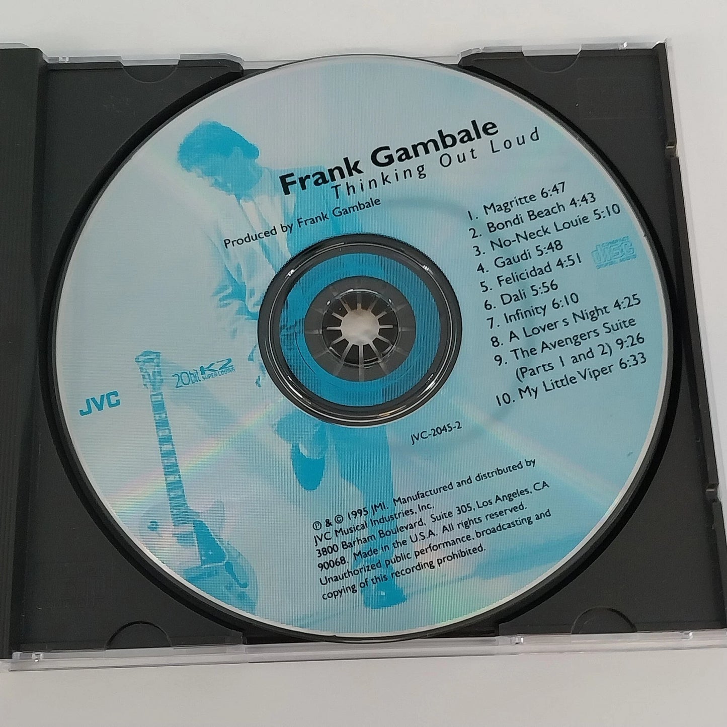 Frank Gambale Thinking Out Loud CD 1995 JVC Jazz Fusion Instrumental Guitar Vtg