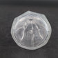 Etched Cut Clear Glass Cruet Multi Faceted Stopper Clear Glass Antique