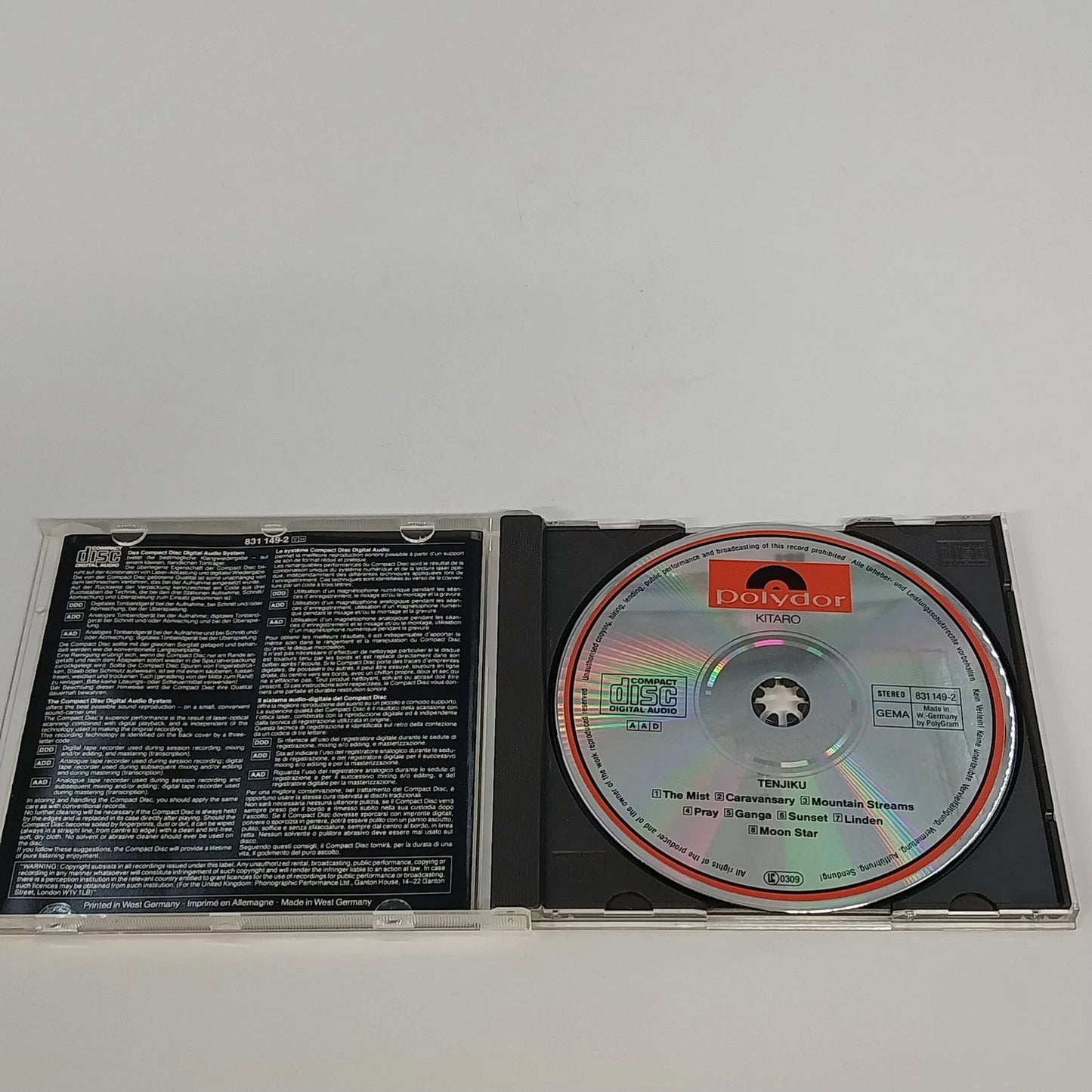 Kitaro Tenjiku Silk Road IV CD Polydor 831 149-2 YH New Age Electronic 8 Tracks