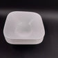 6 Corelle Vitrelle Scandia White 6.5" Square Soup Cereal Bowls Oven Safe