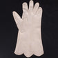 Women's White Formal Dress Gloves Eyelet Scalloped Cuffs Tea Length Vintage