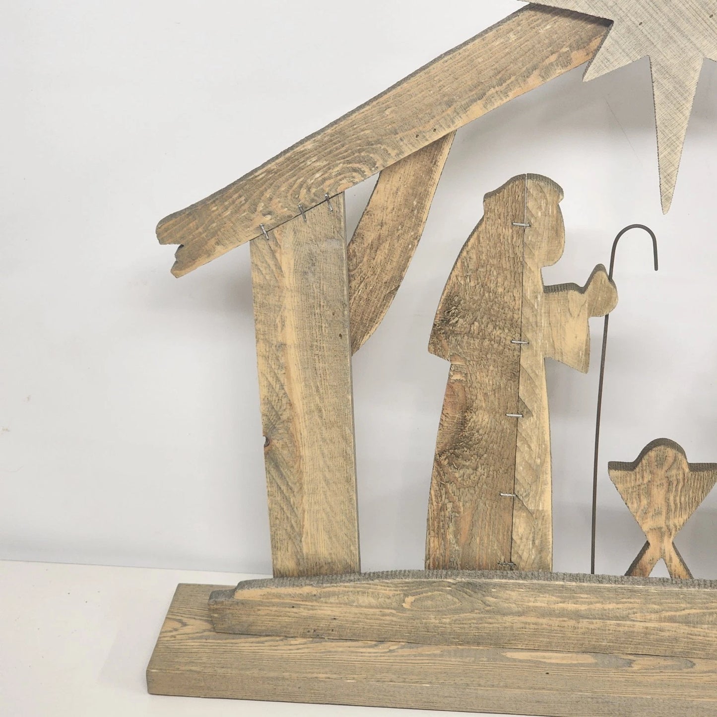 Hobby Lobby Wood Nativity Silhouette Rustic Christmas Decor 24x21