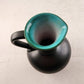Wächtersbach Black Pottery Metallic Shine Glaze Shield Mark 10095 Pitcher & Vase