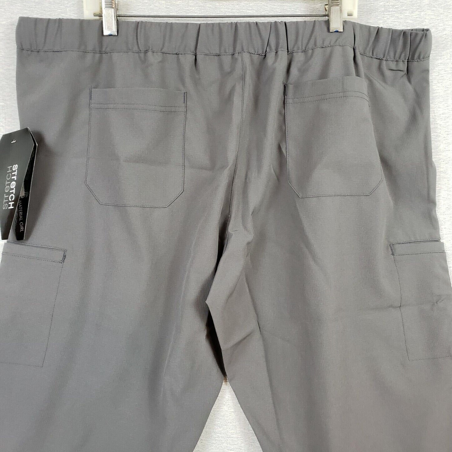 Medgear Material Girl Scrub Pants Womens 3XL Slim Leg Pewter NWT