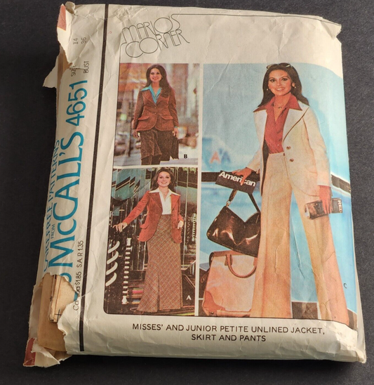 McCalls 3527 Vintage Sewing Pattern Misses Shirt Jacket and Dress Size Large