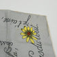 French Daisy Print Silk Scarf 17" Square Grey Yellow Brown Floral Design Vintage