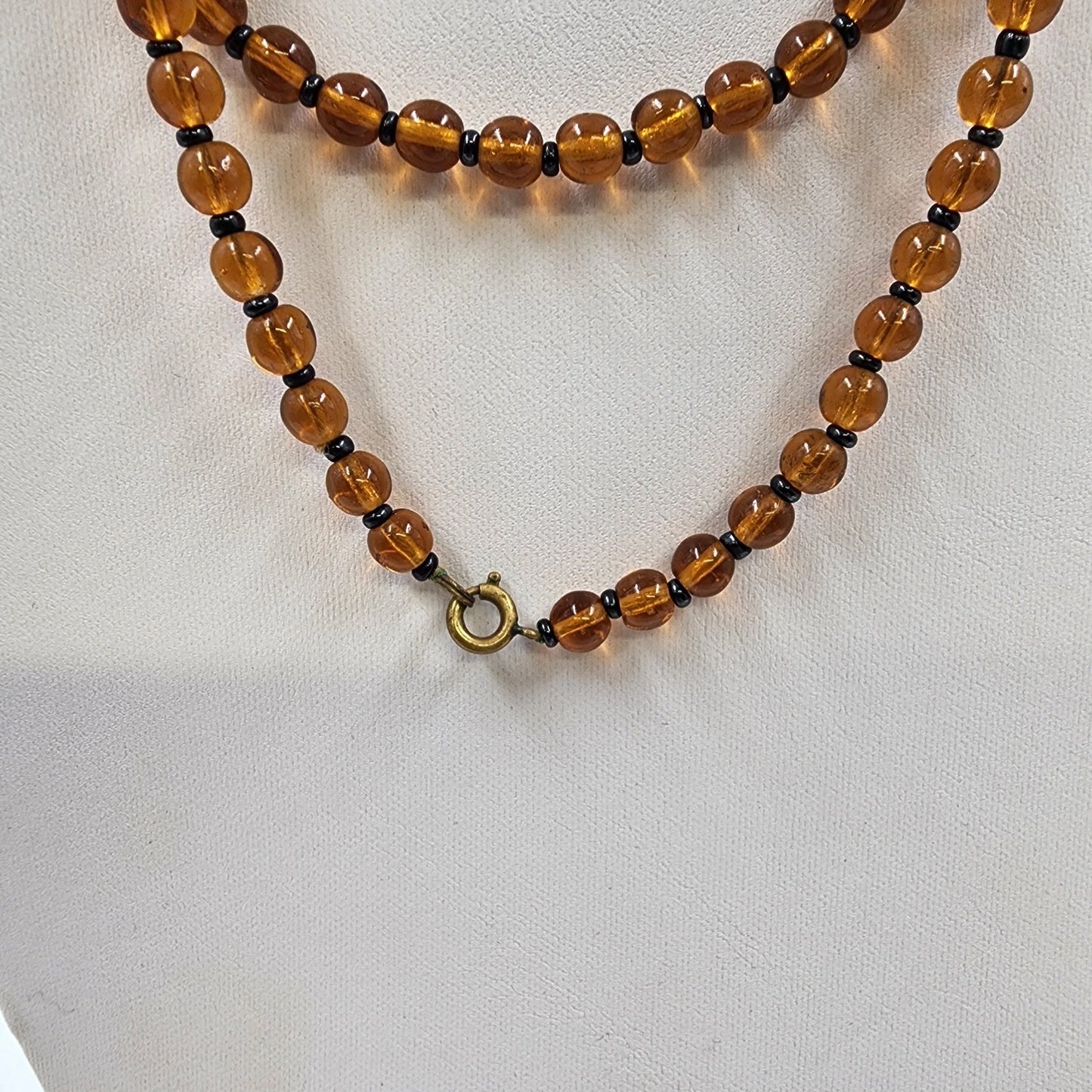 Lot of 3 Beaded Necklaces Jewelry Black Faceted Amber Glass Multicolor Boho Mix