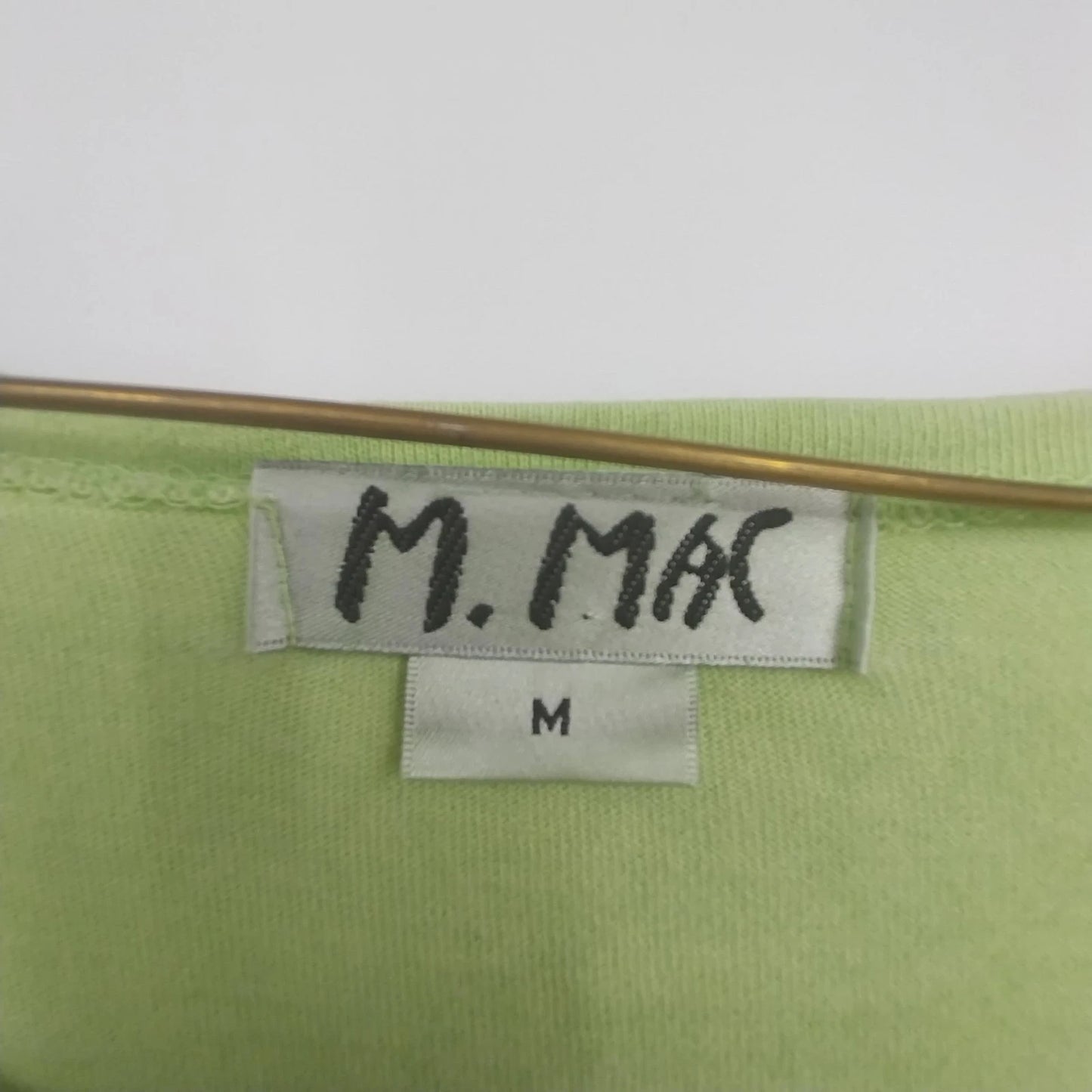 M Mac Shift Dress Lime Green Palm Leaf Floral Print Medium Short Sleeve