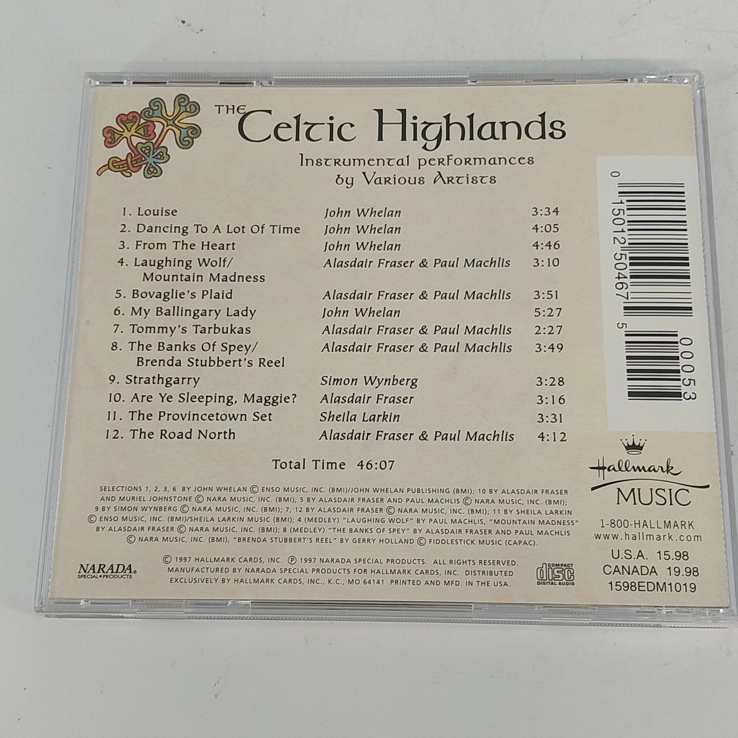 Hallmark The Celtic Highlands CD Various Artists Instrumental Celtic 1997