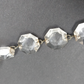 20 Pc Octagon Crystal Prism Chain Beads Glass Chandelier Candelabra Pendant 18"