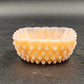 Fenton Hobnail Pastel Pink Milk Glass Candy Dish 4.25" Square Compote Vintage